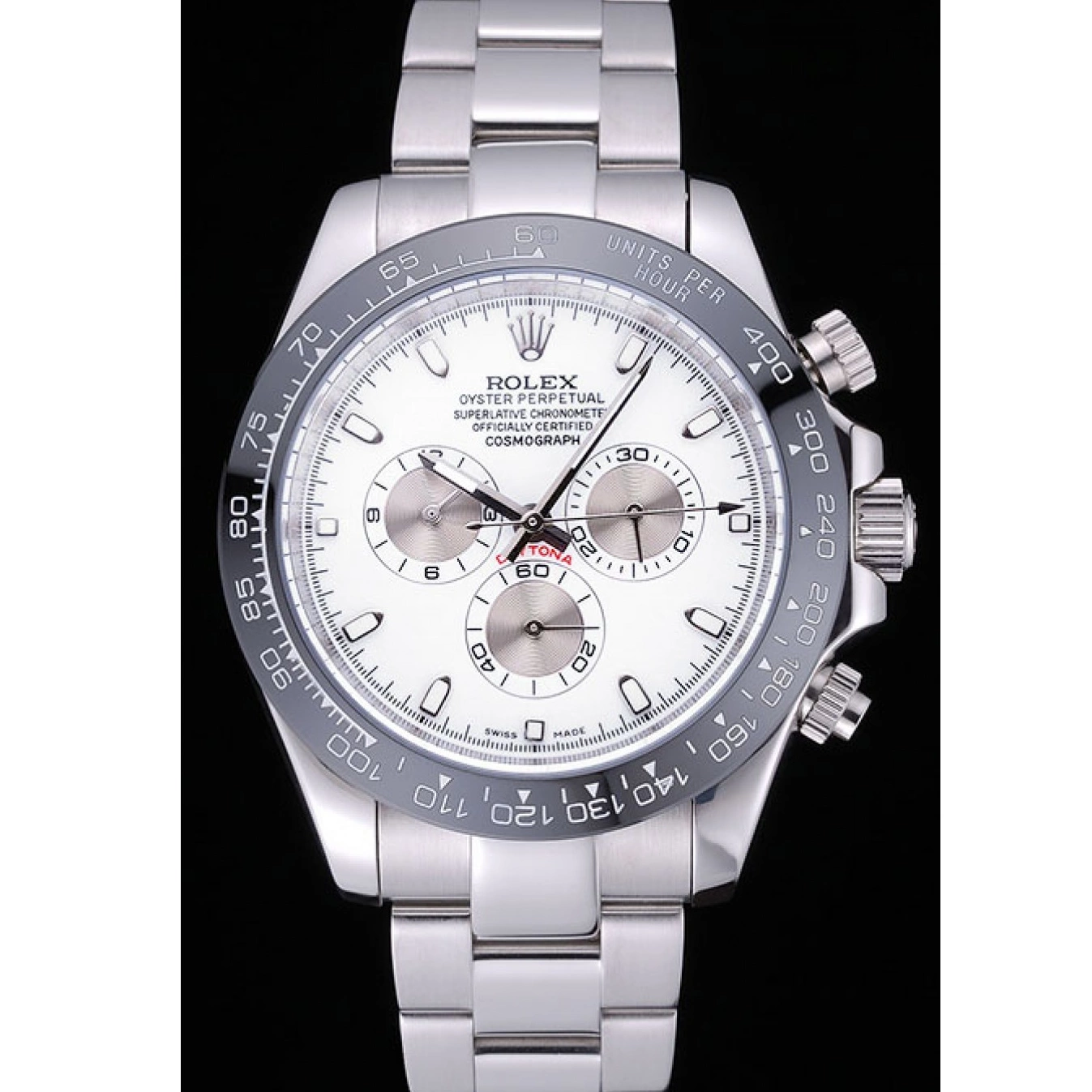 Bracelet Daytona Steel Rolex Dial Stainless 622542 Cosmograph White 0802